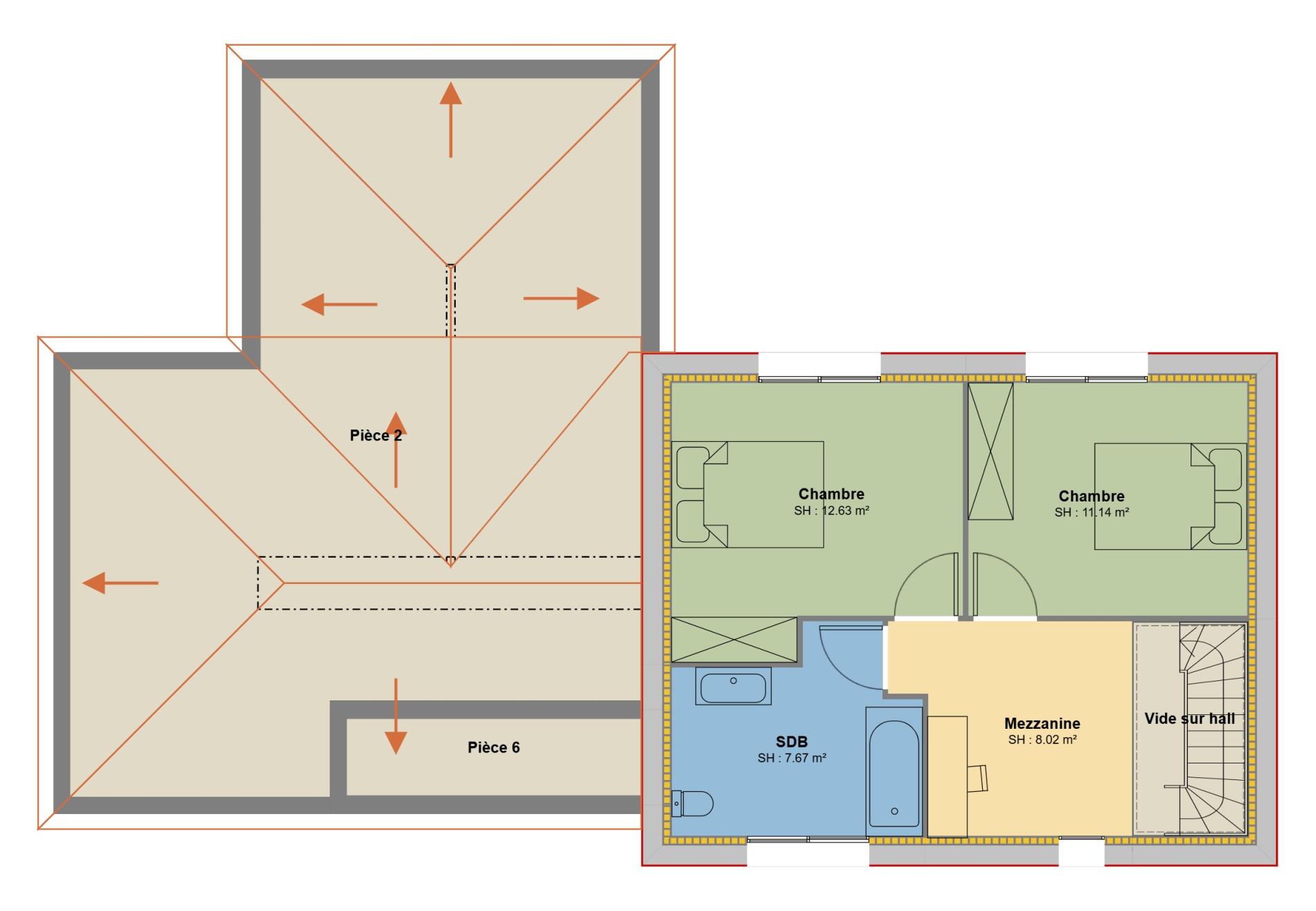 Modèle 3 chambres 117m² + Garage